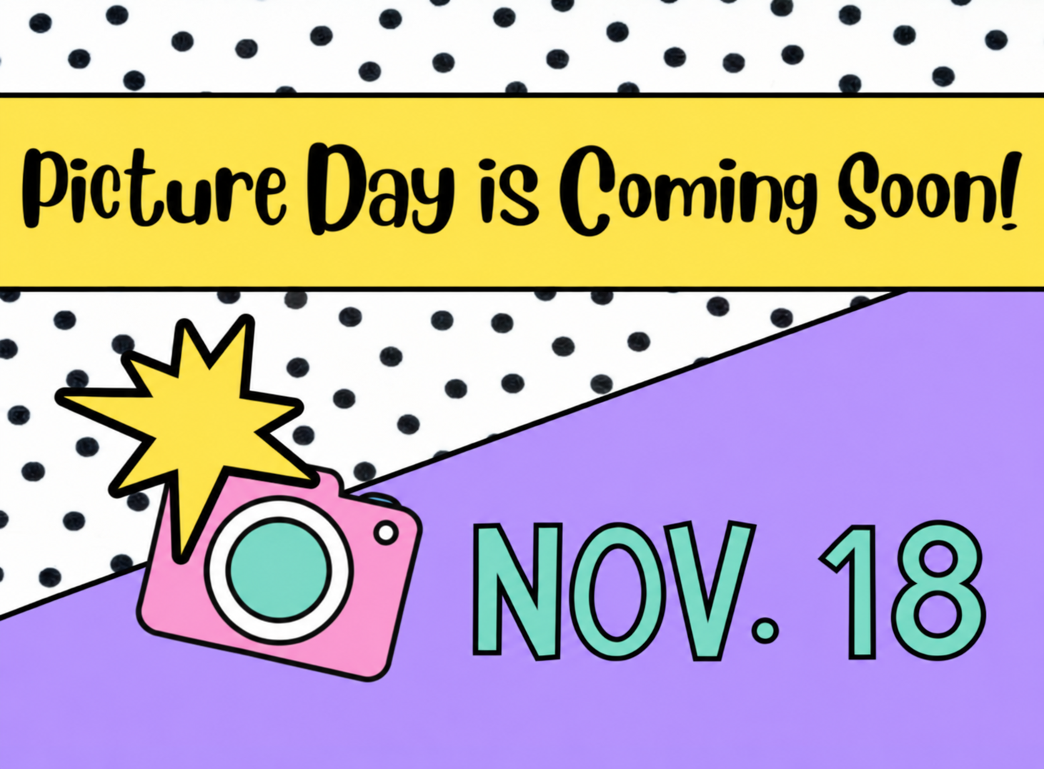 Miss Kendra: photo coming soon. Picture Day is November 18.